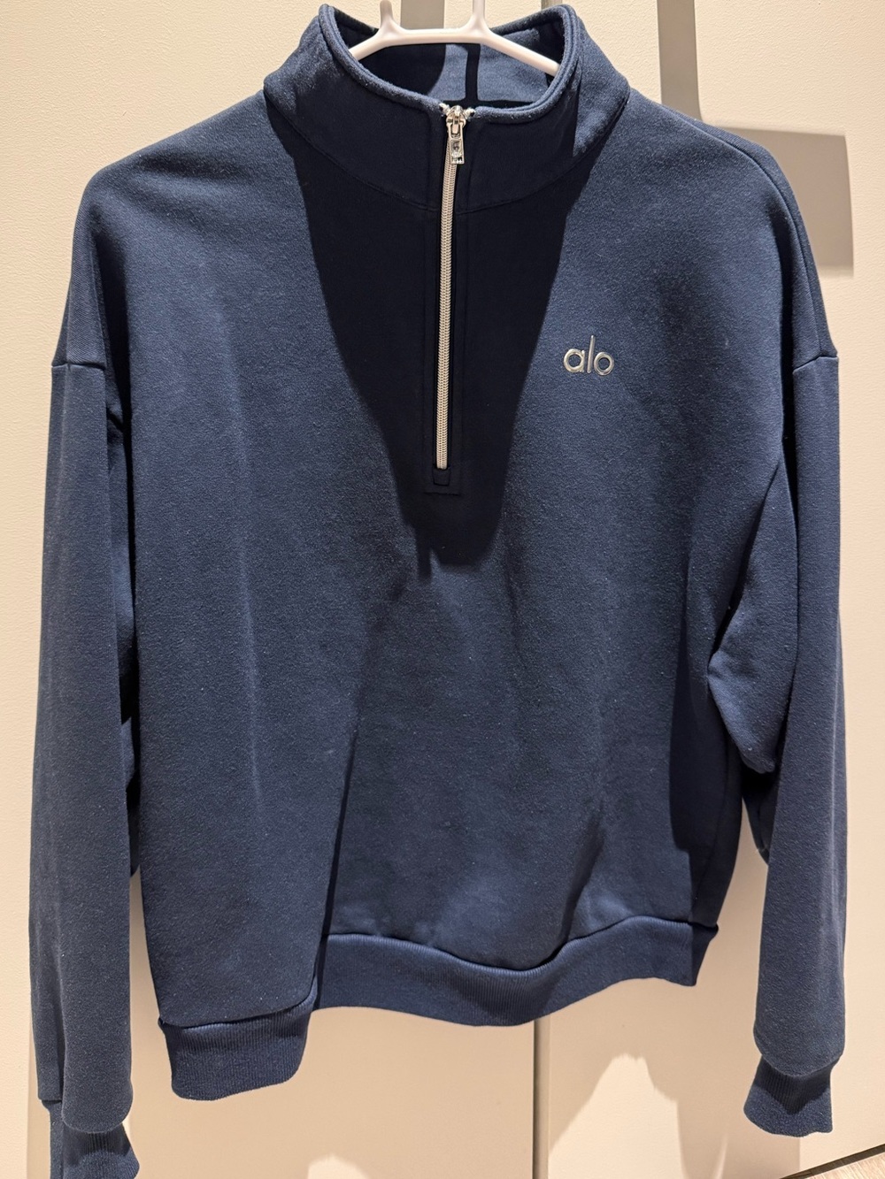 ALO Accolade 1/4 Zip Pullover-Navy